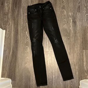 Black ripped skinny jeans from Maurice’s